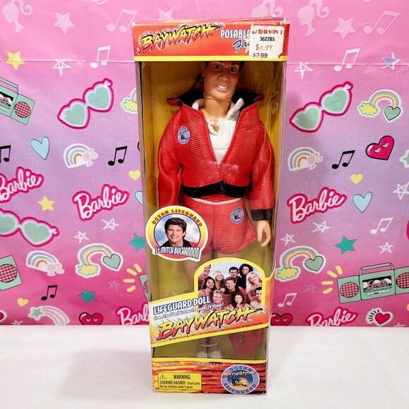 David Hasselhoff Baywatch Lifeguard Doll Lt. Mitch Buchannon NRFB 1997 - Picture 1 of 9